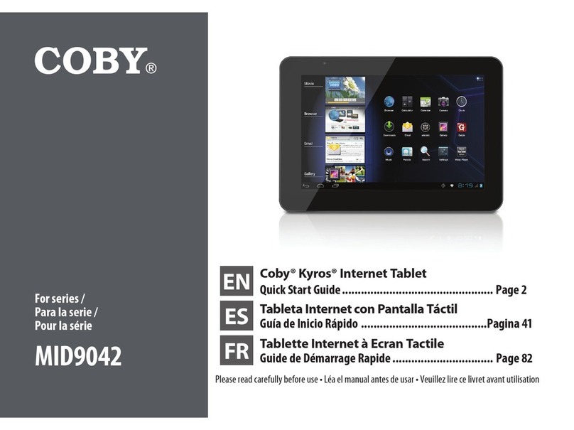 Coby Kyros MID9042 quick start guide