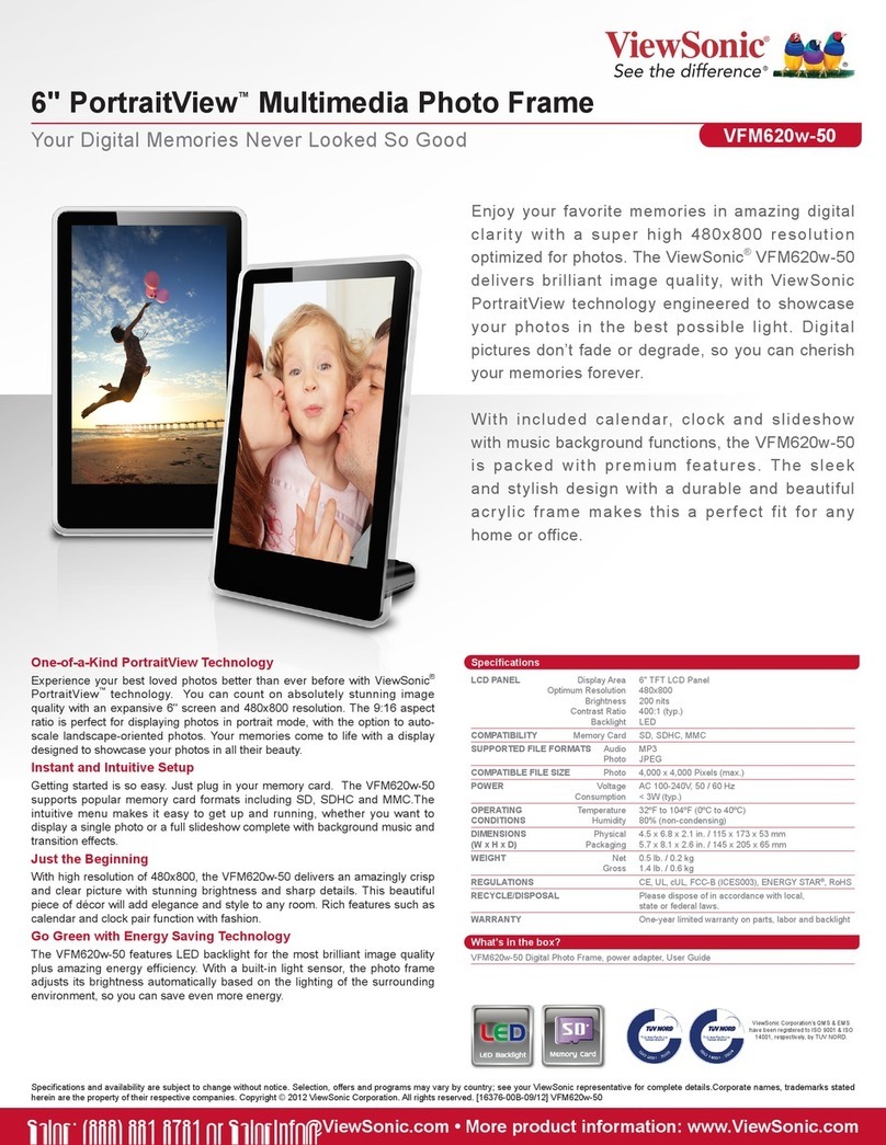 ViewSonic PortraitView VFM620w-50 Specifications