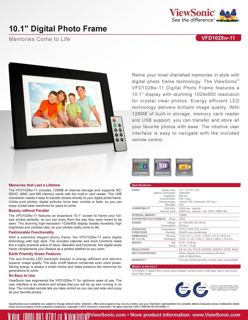 ViewSonic VFD1028w-11 Specifications