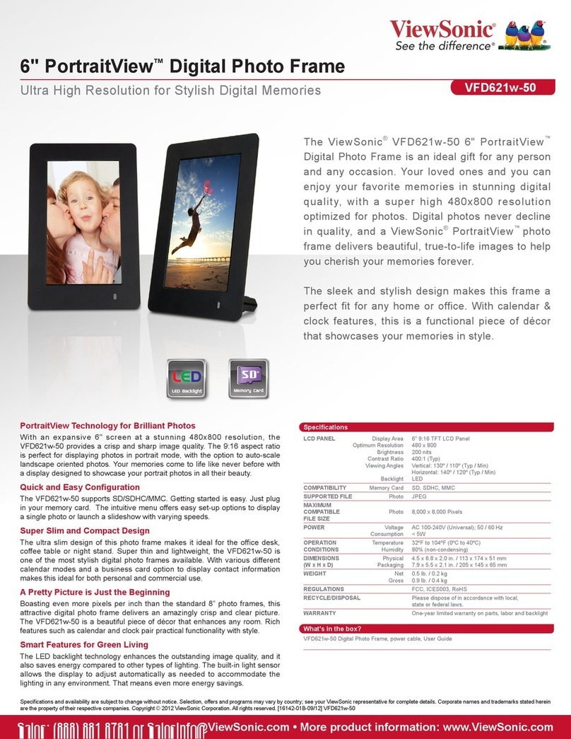 ViewSonic PortraitView VFD621w-50 datasheet