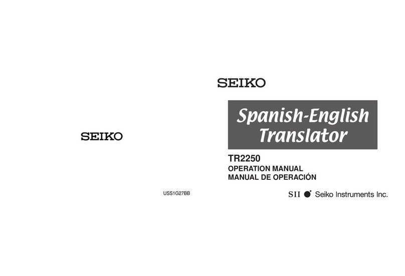 Seiko TR-2250 Operation manual