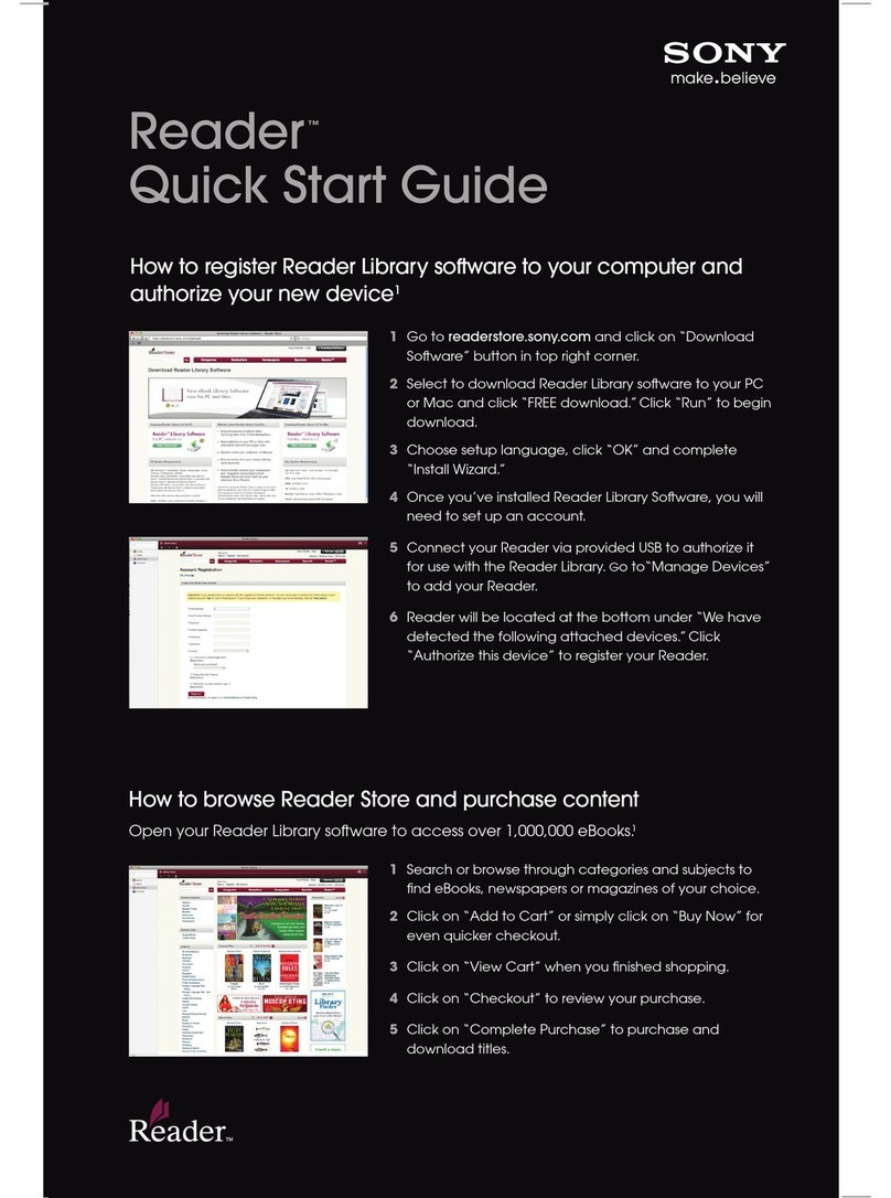 Sony Reader PRS600R quick start guide