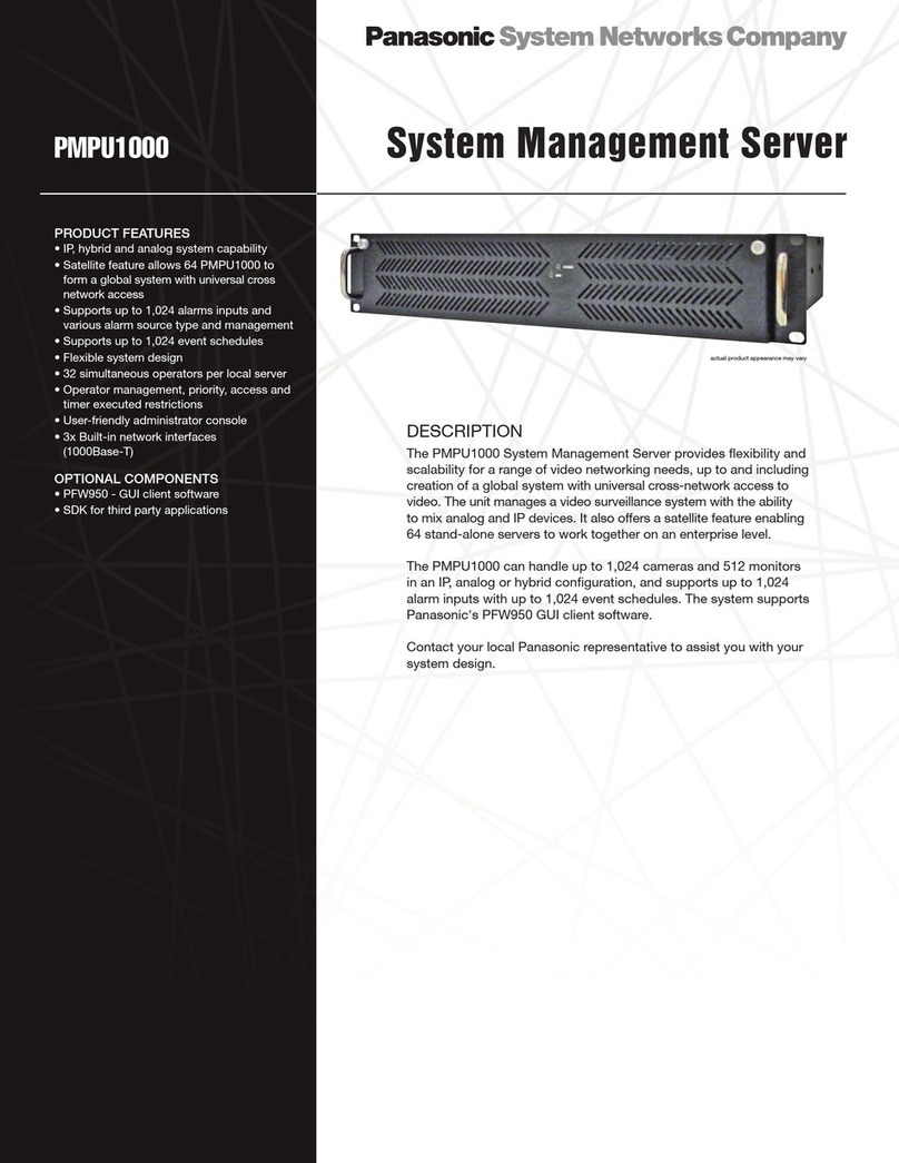 Panasonic PMPU1000 Operation manual