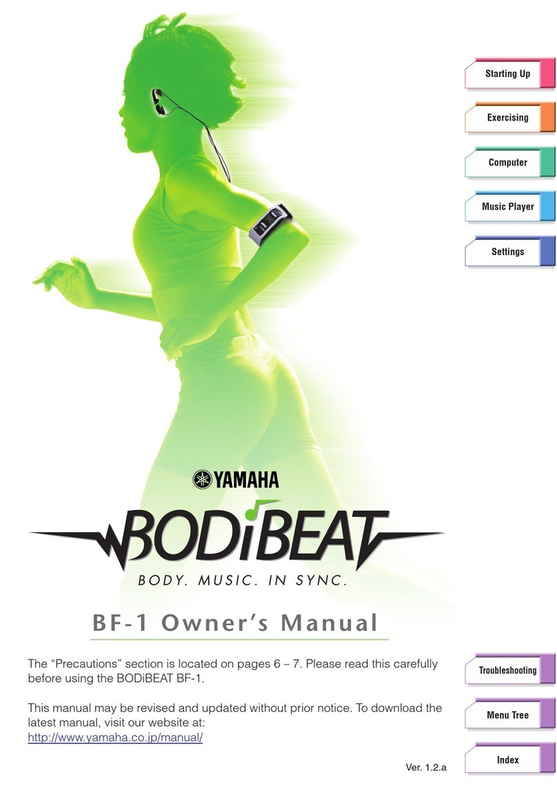 Yamaha BF-1 - BODiBEAT Music Player/Heart Rate... User manual