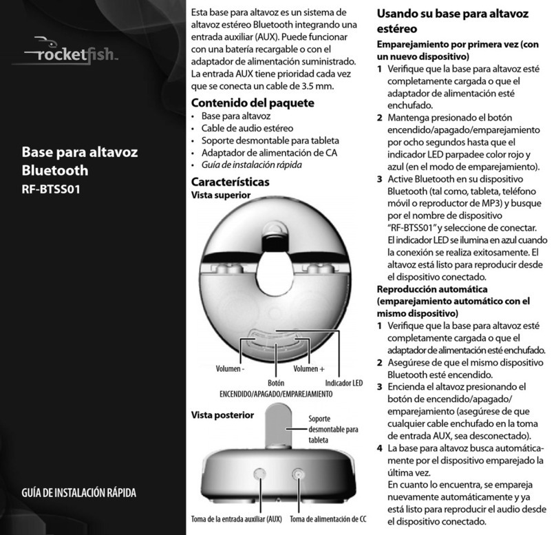 Rocket Fish RF-BTSS01 Parts list manual