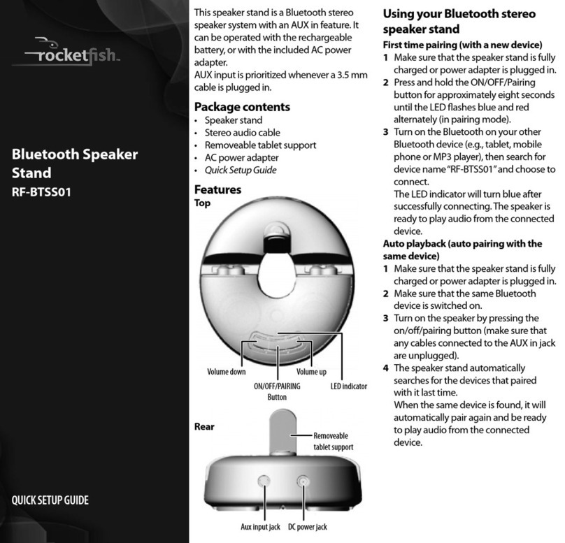 Rocket Fish RF-BTSS01 User manual