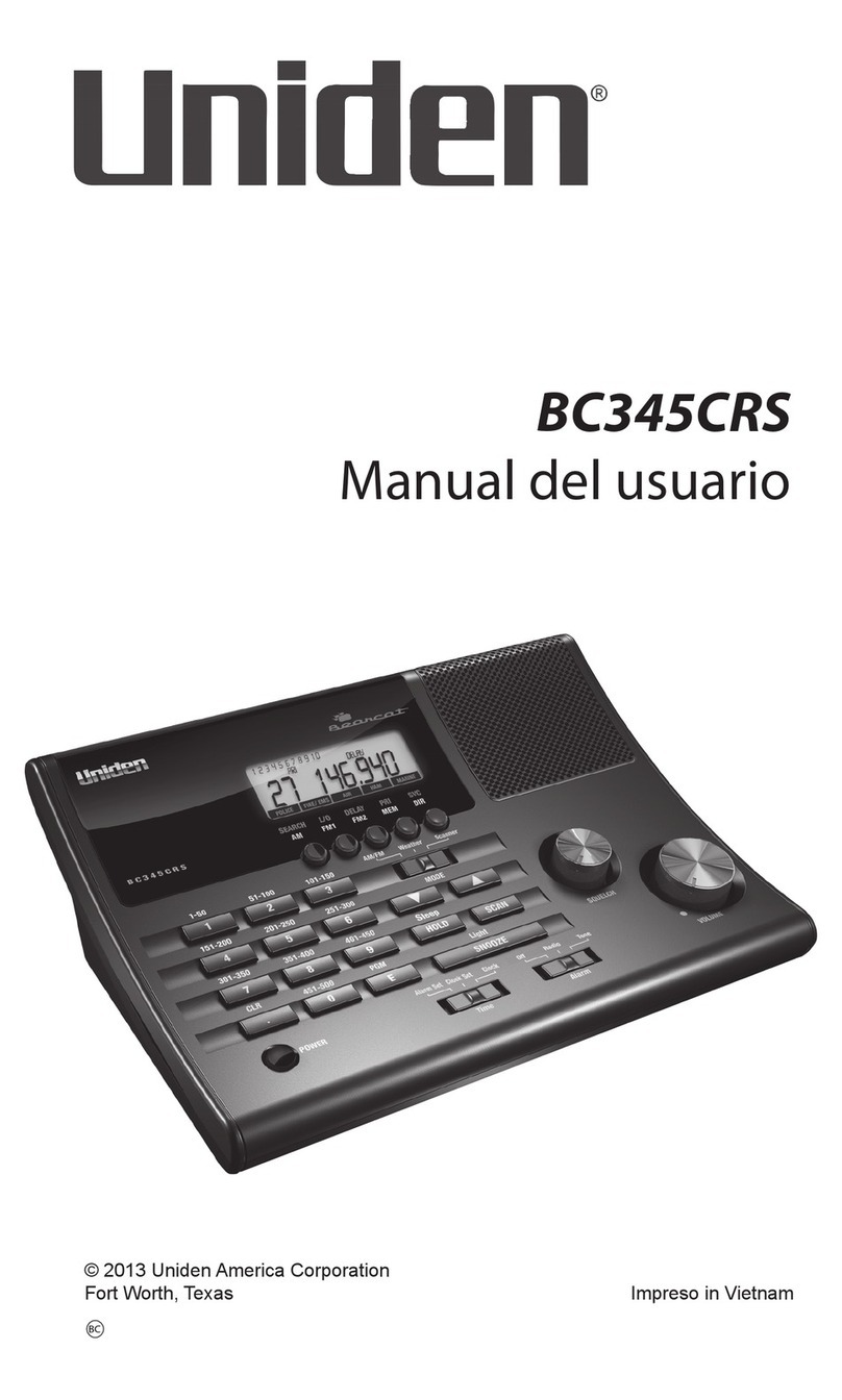 Uniden BC345CRS User guide
