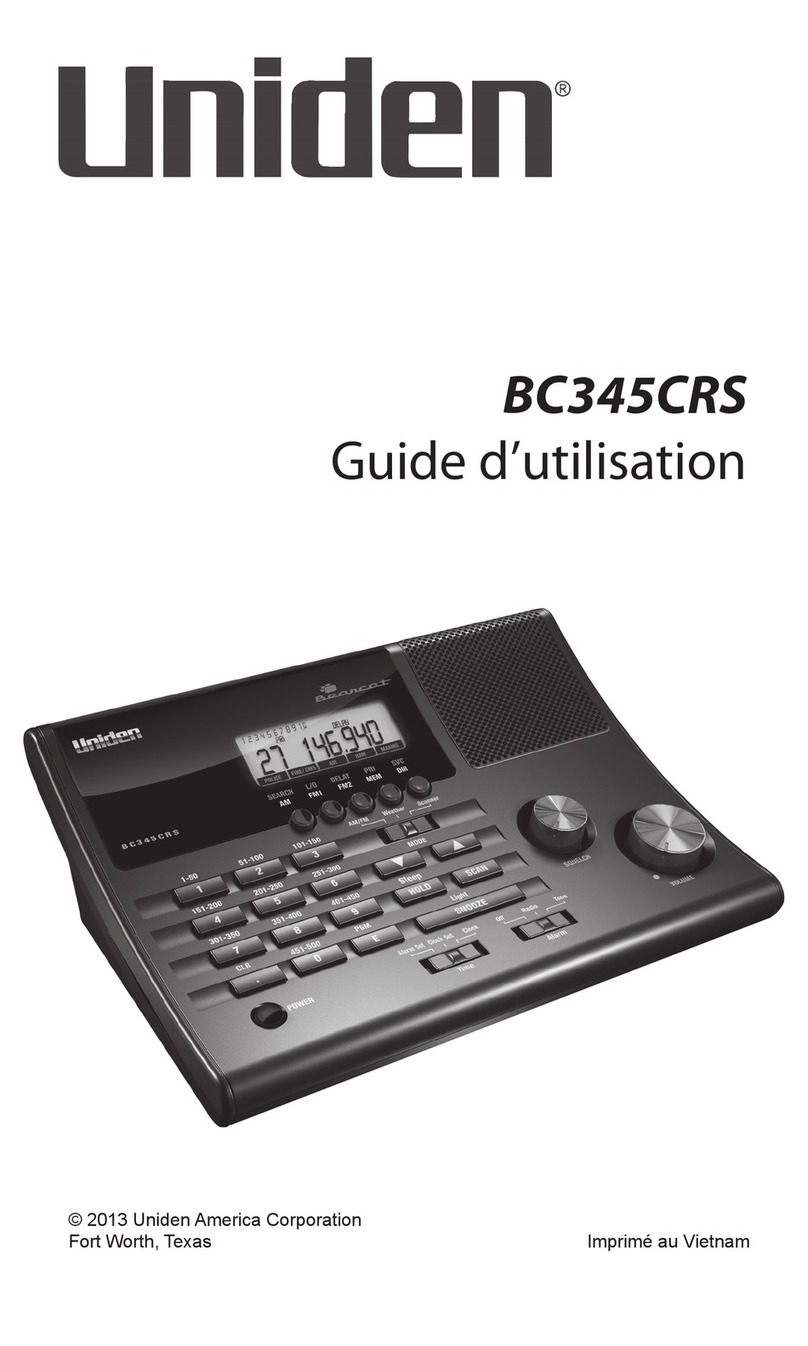 Uniden BC345CRS Guide d'utilisation Uniden BC345CRS Guide d'utilisation