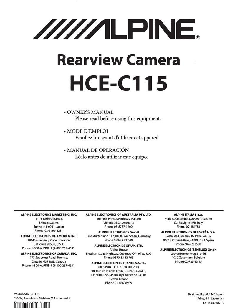 Alpine HCE-C115 User manual