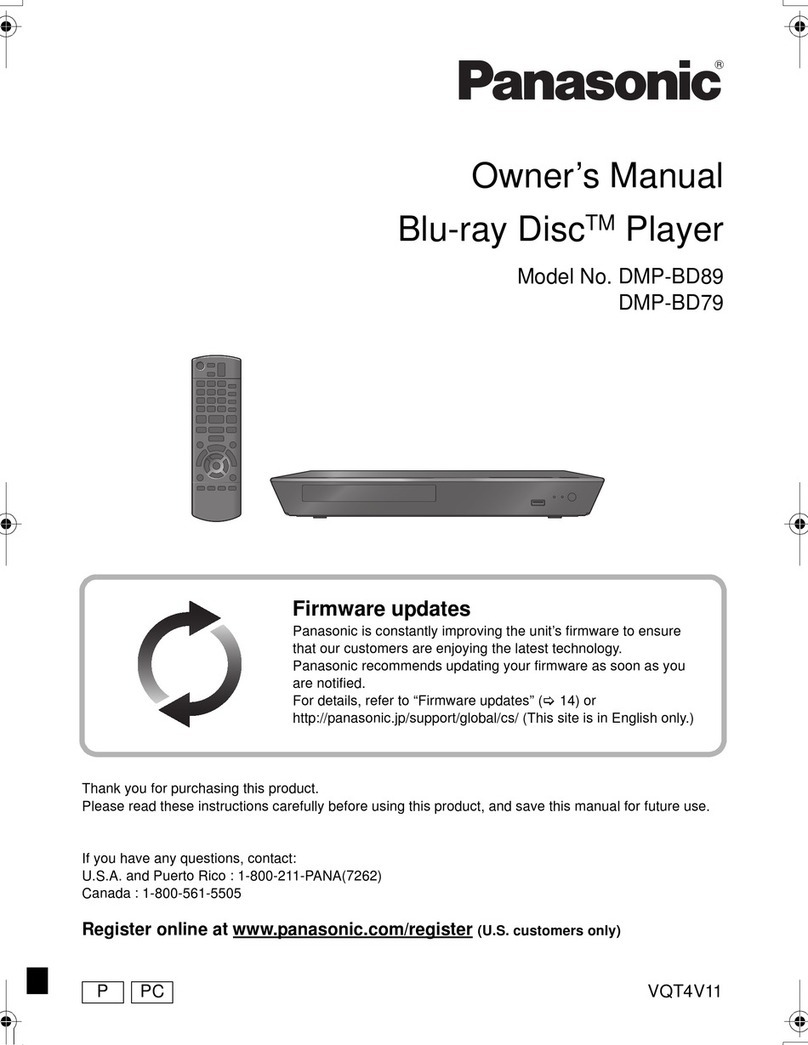 Panasonic DMPBD79 owner's manual
