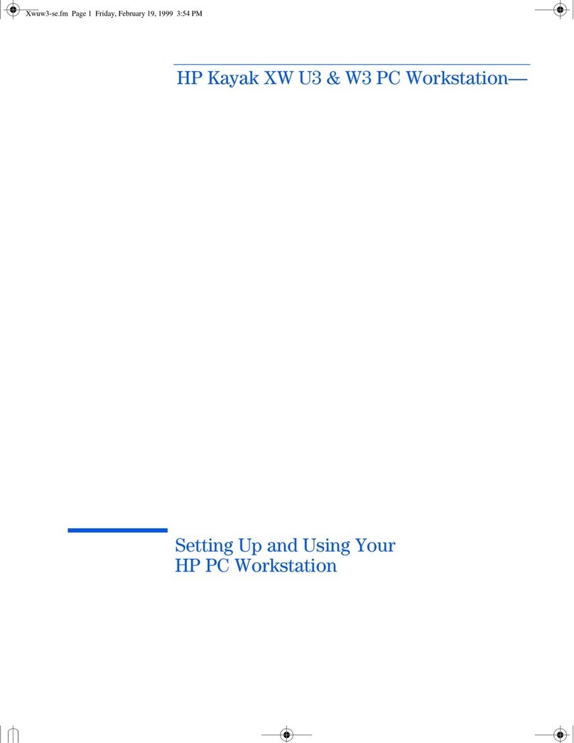 HP Kayak XW U3-W3 manual