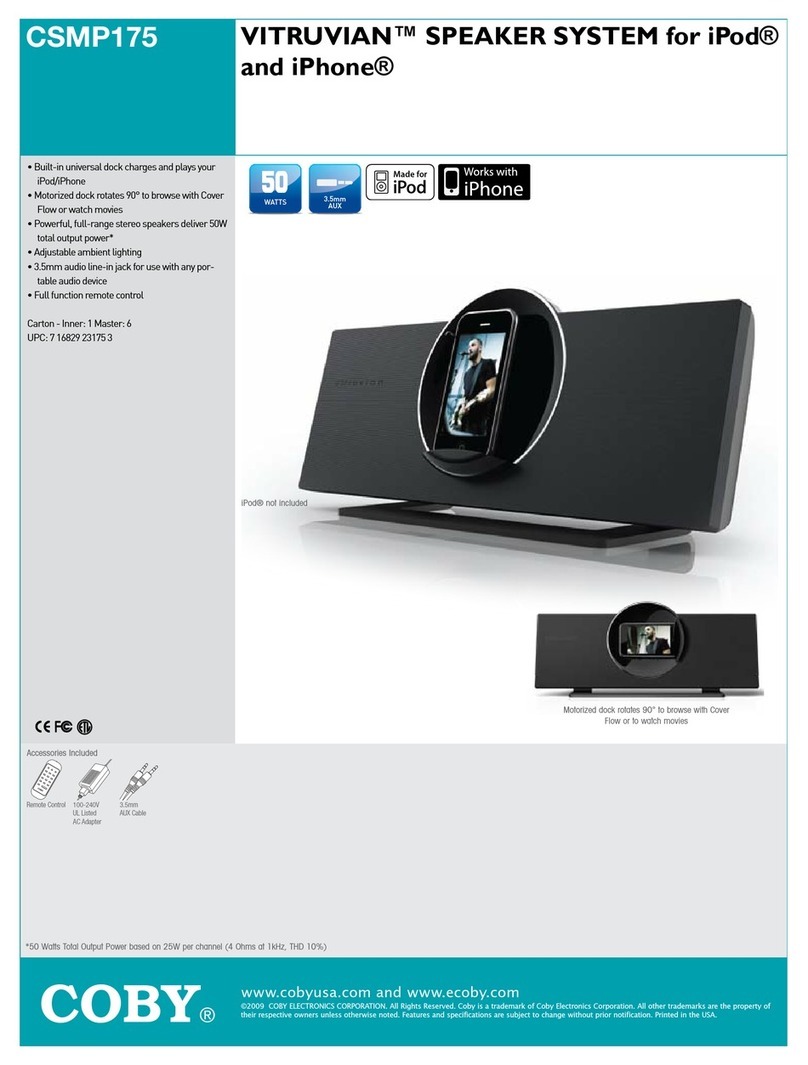 Coby Vitruvian CSMP175 Specifications