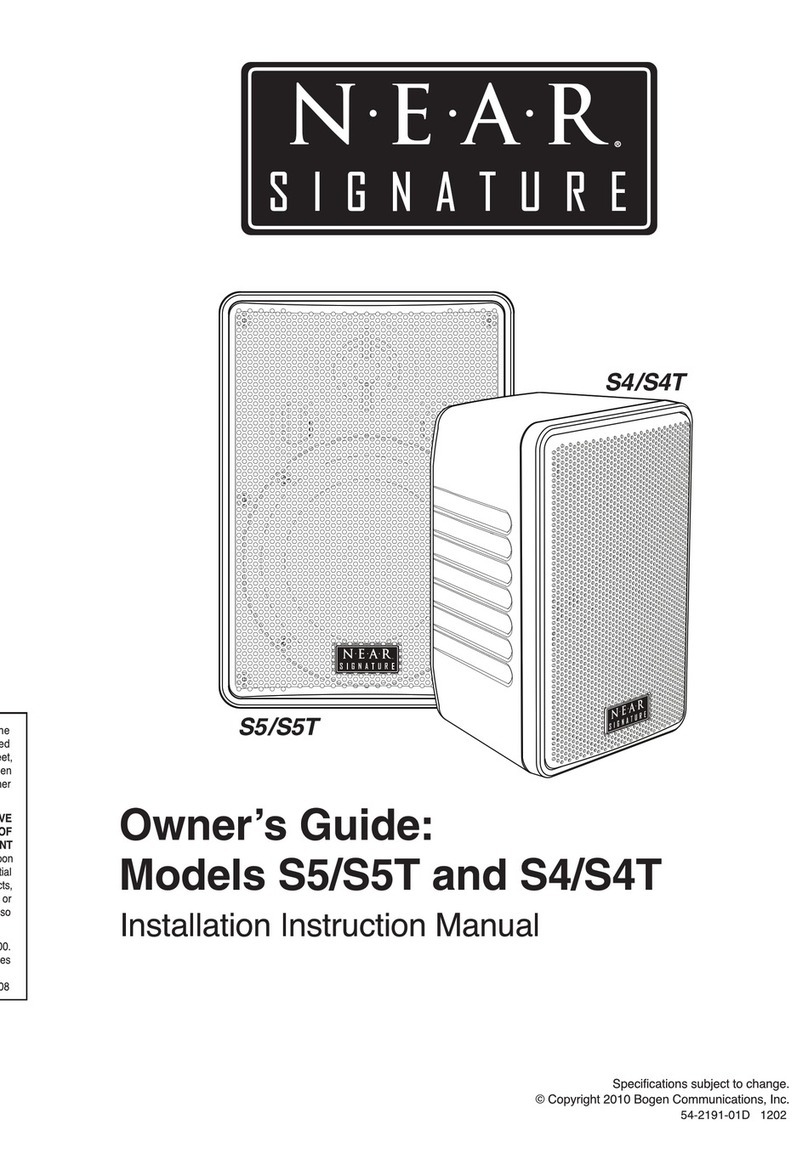 Bogen Near Signature S5 owner's guide