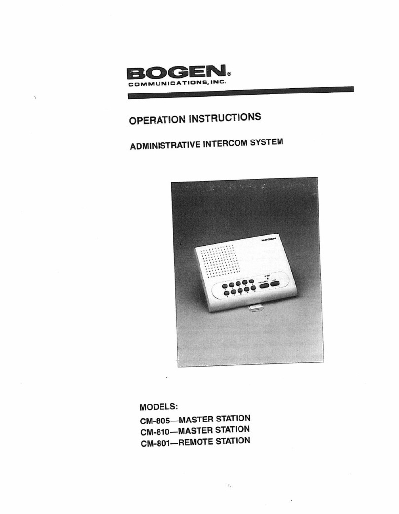 Bogen CM-805 Technical manual