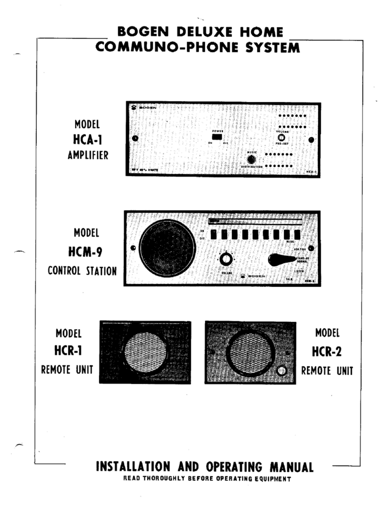 Bogen HCA-1 Installation instructions