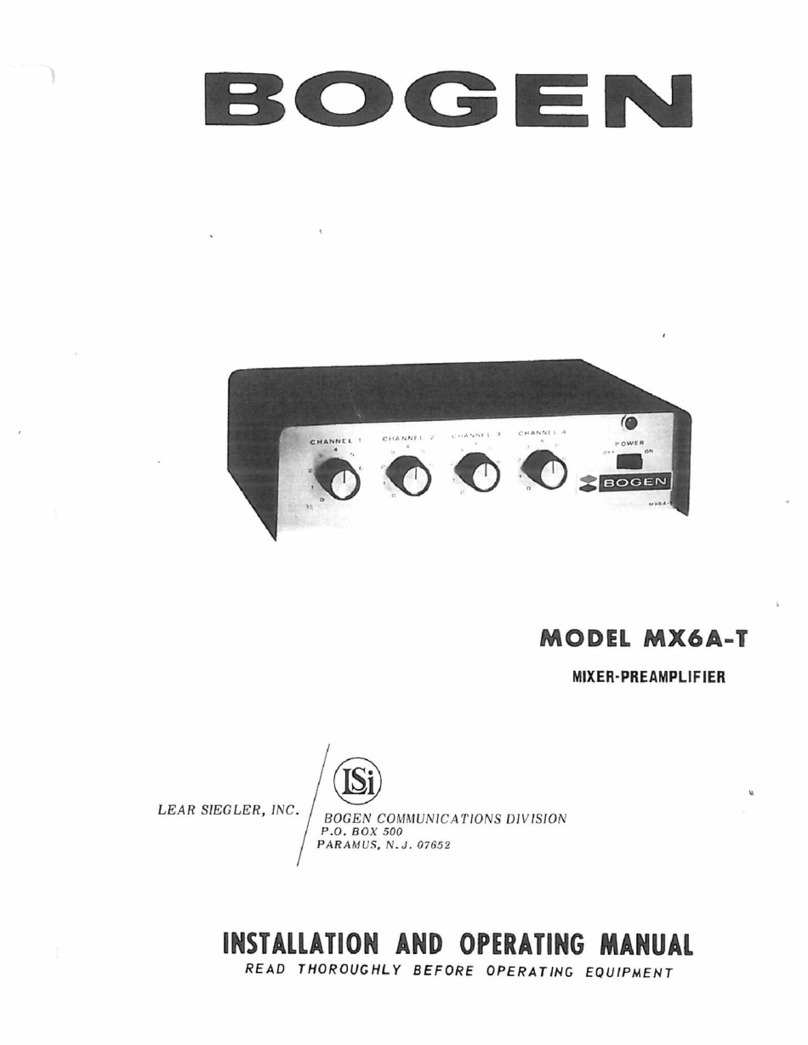 Bogen MX6A-T Installation instructions Bogen MX6A-T Installation instructions