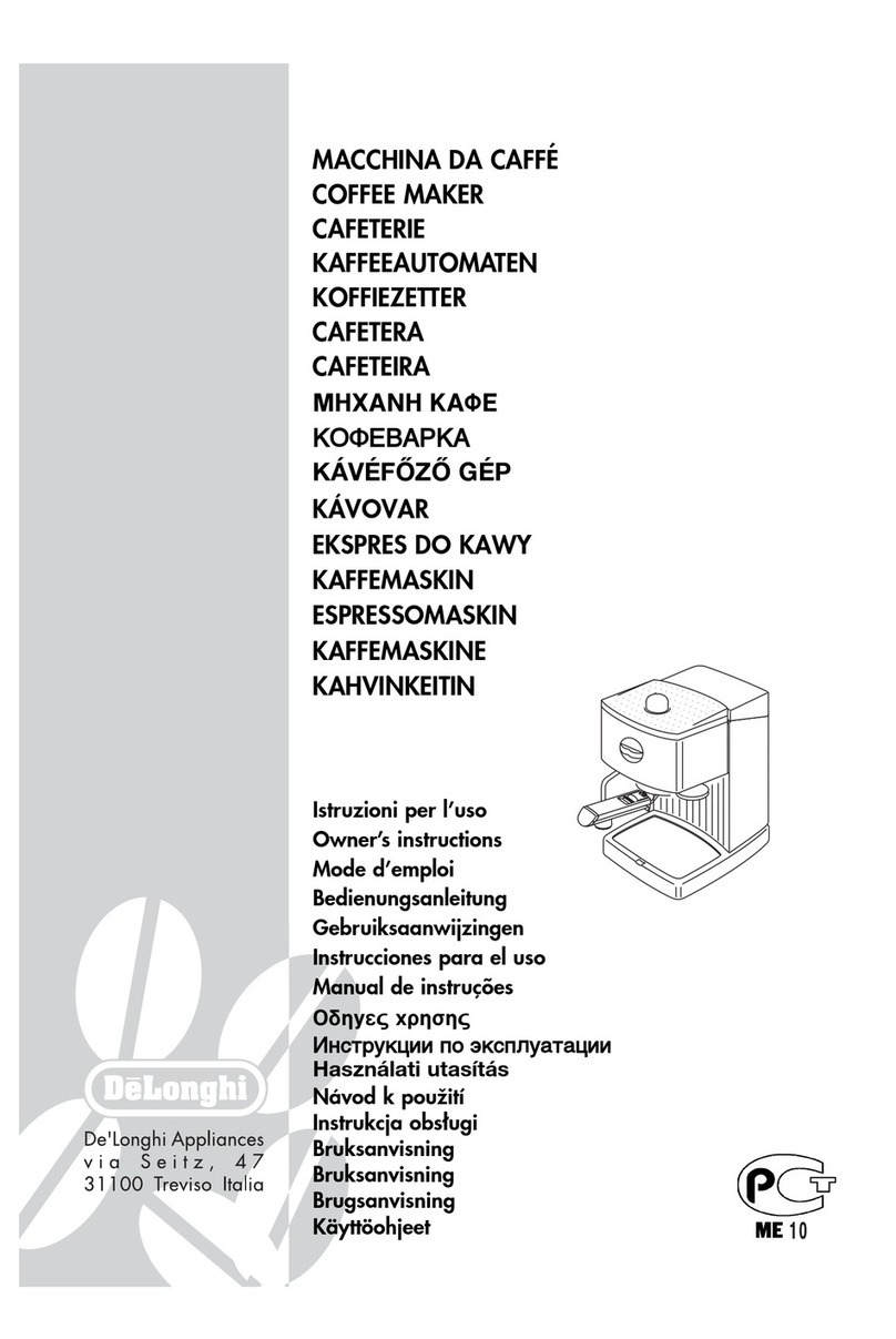 DeLonghi Coffee machine User manual