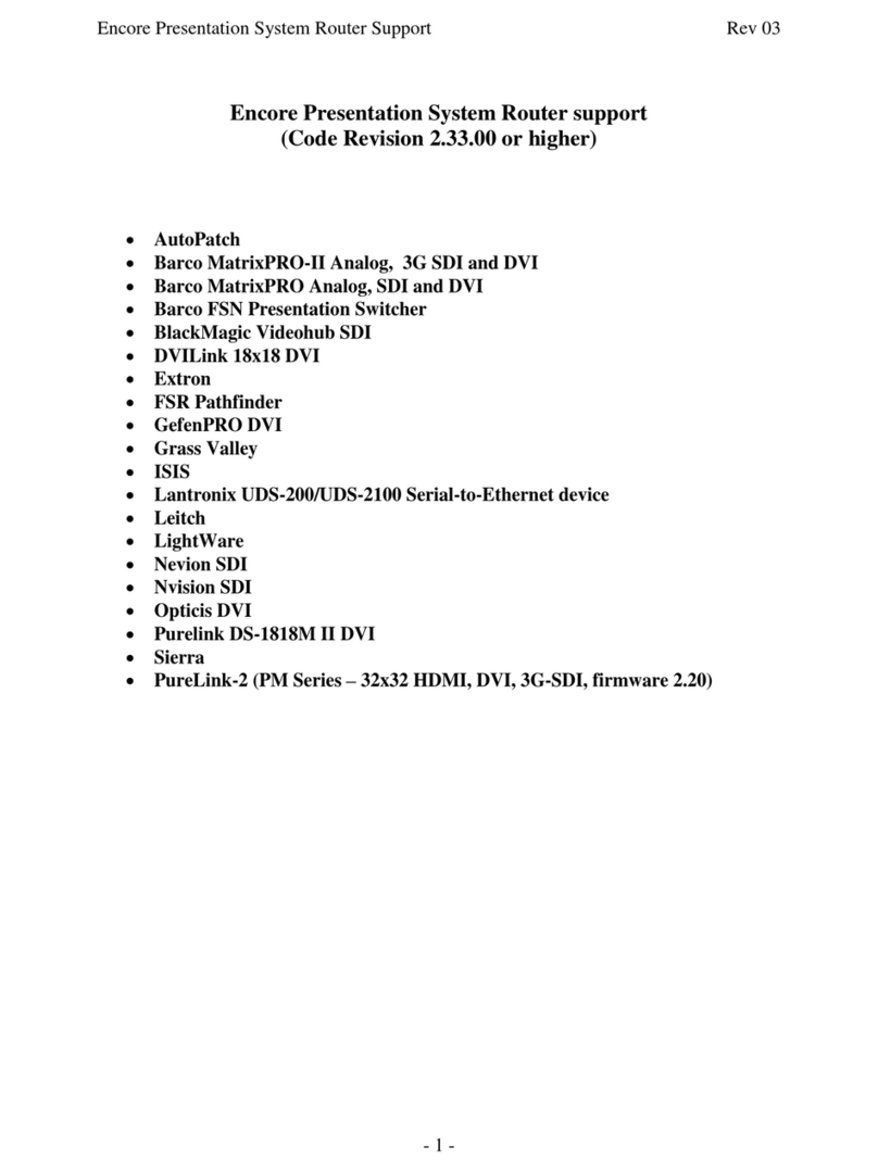 Barco matrixpro-II Information guide