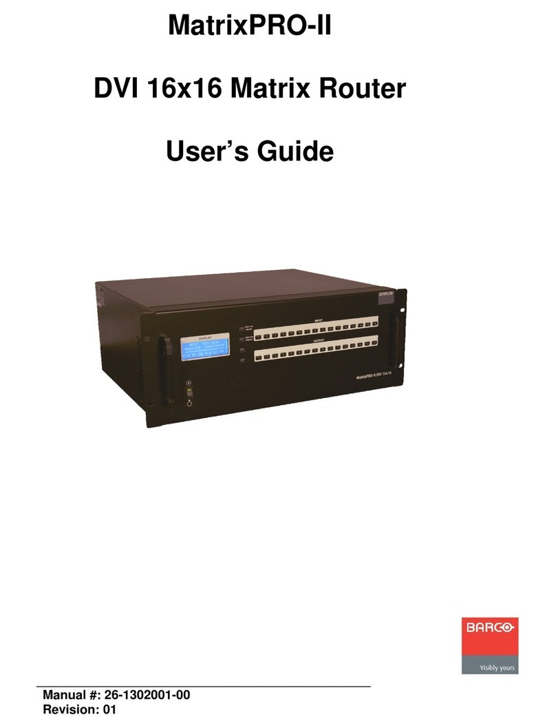Barco MatrixPRO-II DVI 16x16 user guide