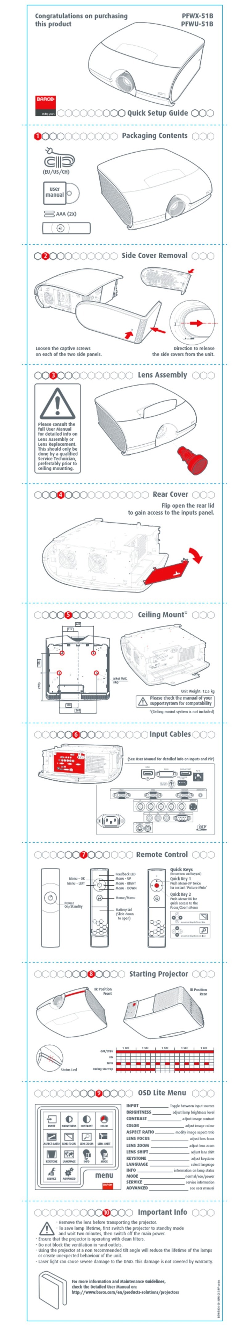 Barco PFWX-51B User manual