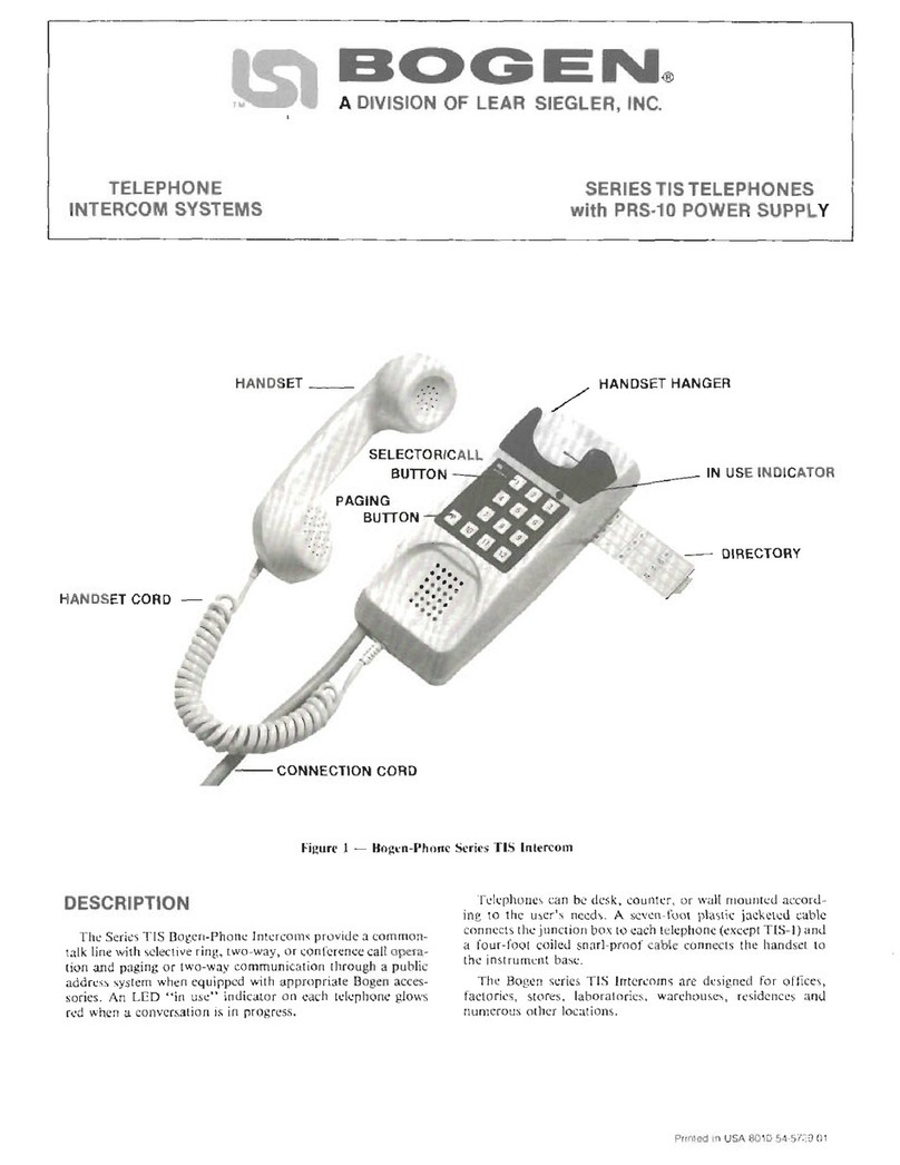Bogen PRS-10 User manual