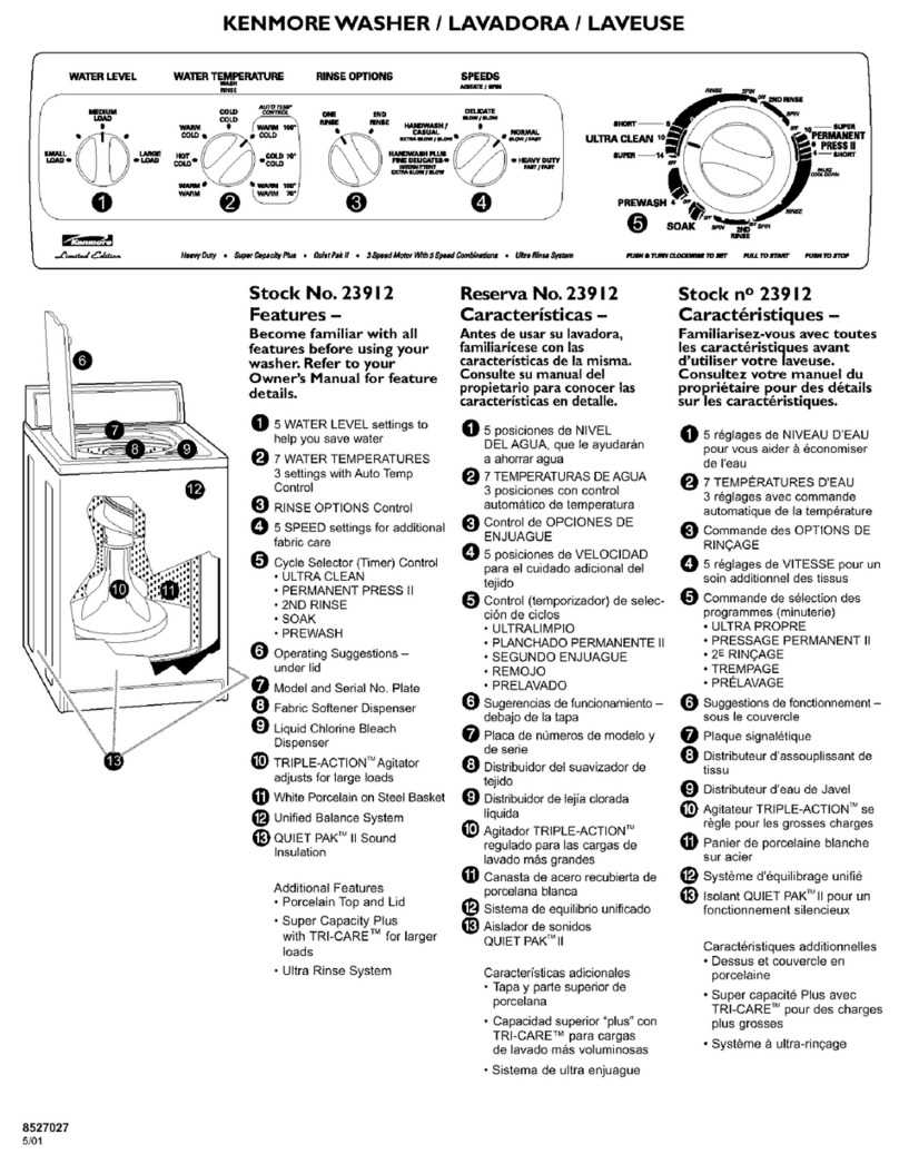 Kenmore 23912 user guide