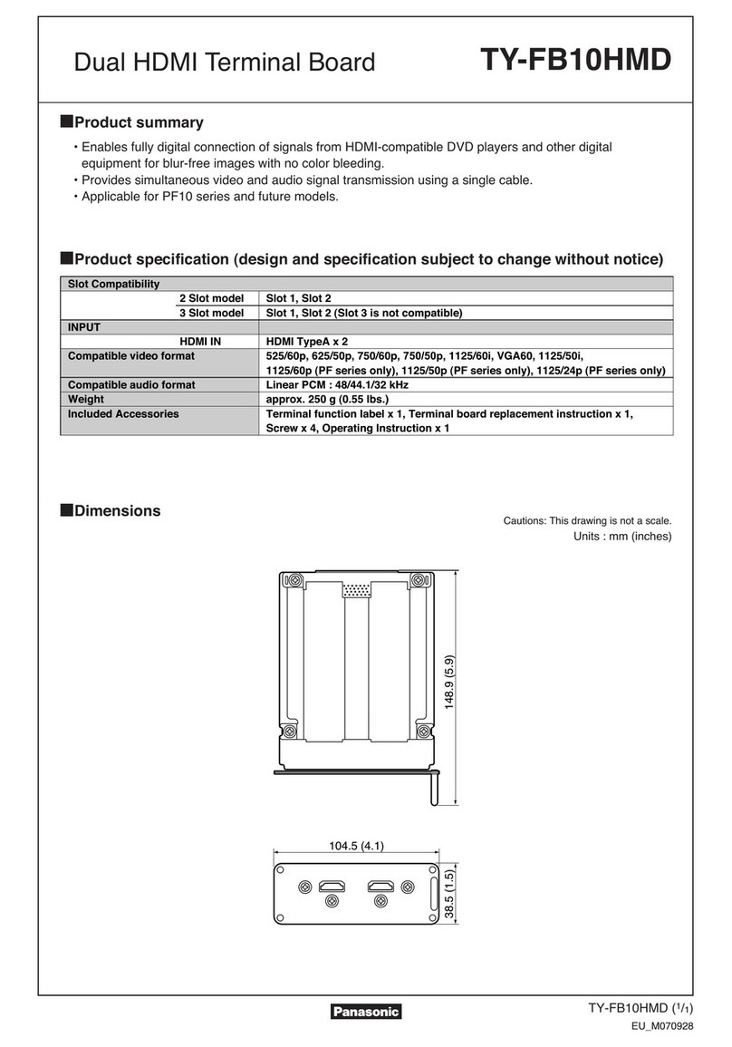 Panasonic TY-FB10HMD - Monitor Terminal Expansion... User guide