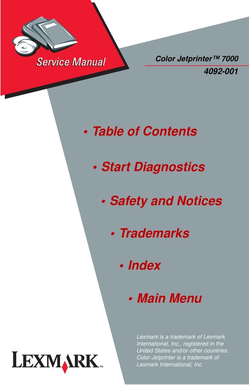 Lexmark 7000 Color Jetprinter Service manual