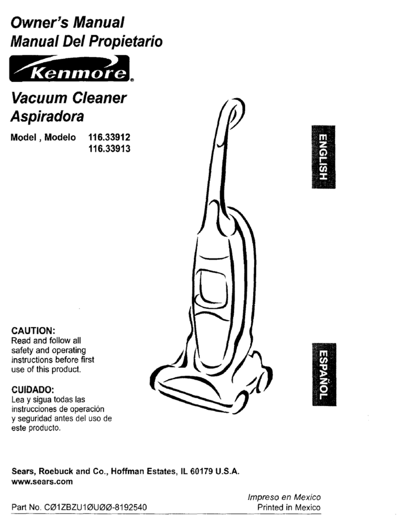 Kenmore 116.33912 owner's manual