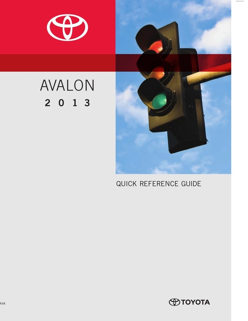 Toyota AVALON Quick reference guide