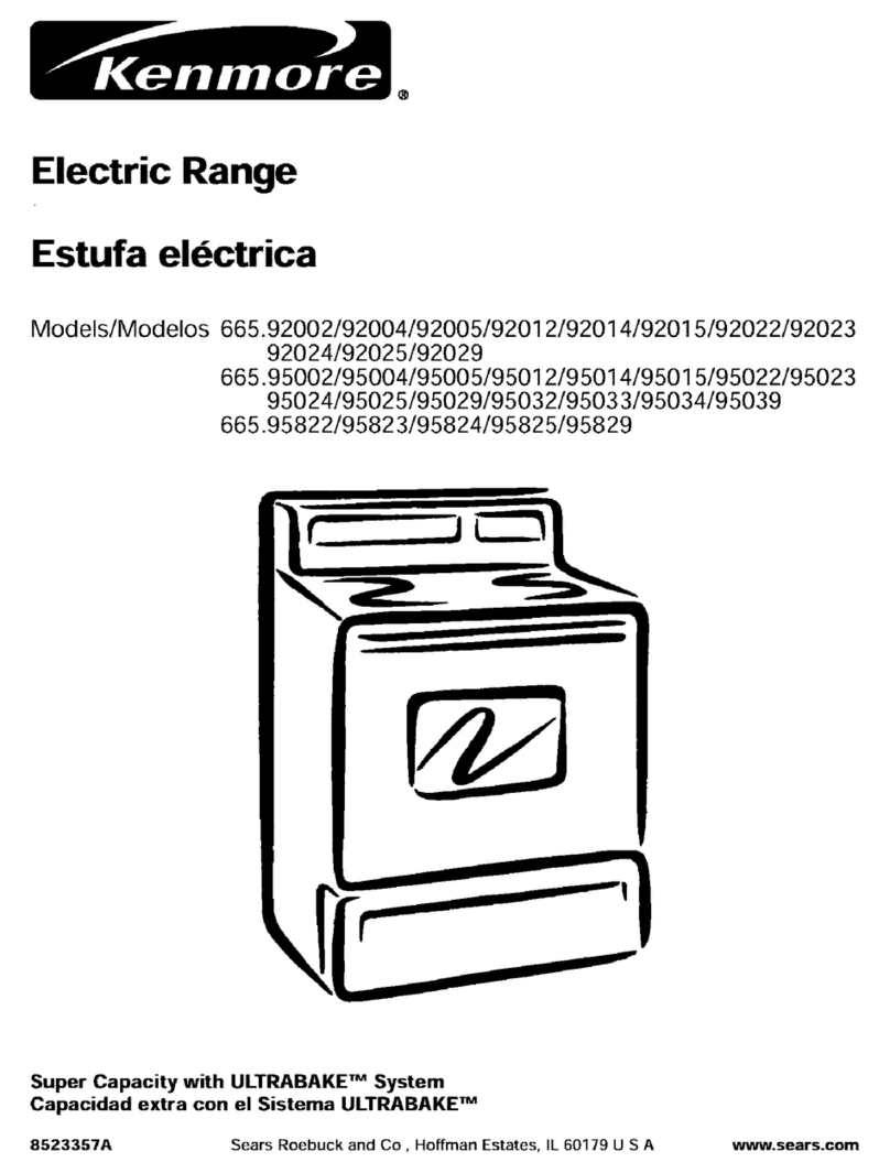 Kenmore 665.92002 User manual
