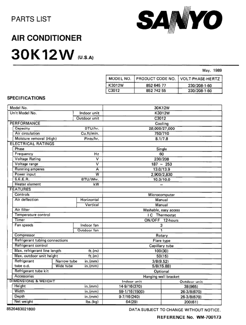Sanyo 30K12W User manual