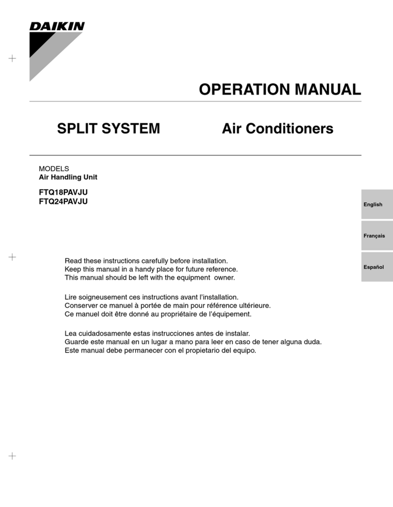 Daikin SkyAir FTQ18PAVJU User manual