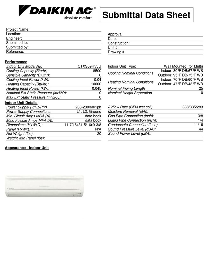 Daikin SUPER MULTI NX CTXS09HVJU User manual
