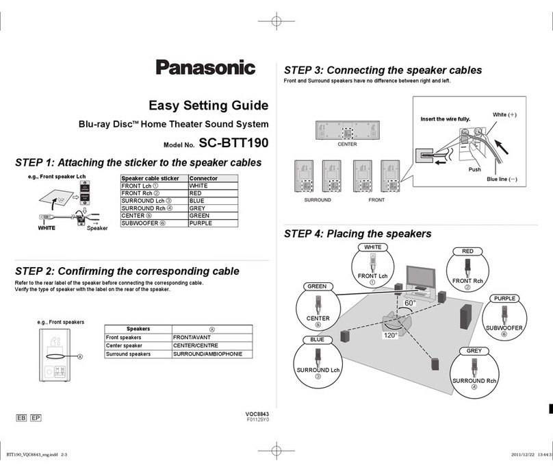 Panasonic SC-BTT190 User instructions Panasonic SC-BTT190 User instructions