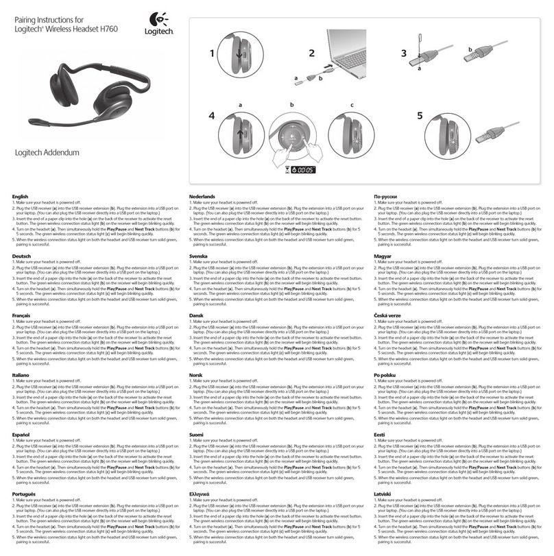 Logitech H760 User manual