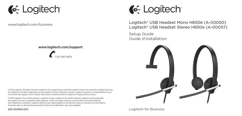 Logitech Stereo H650e User manual