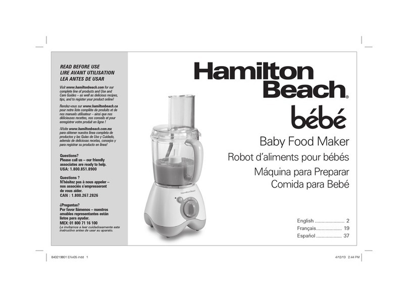 Hamilton Beach 36532 Owner's manual
