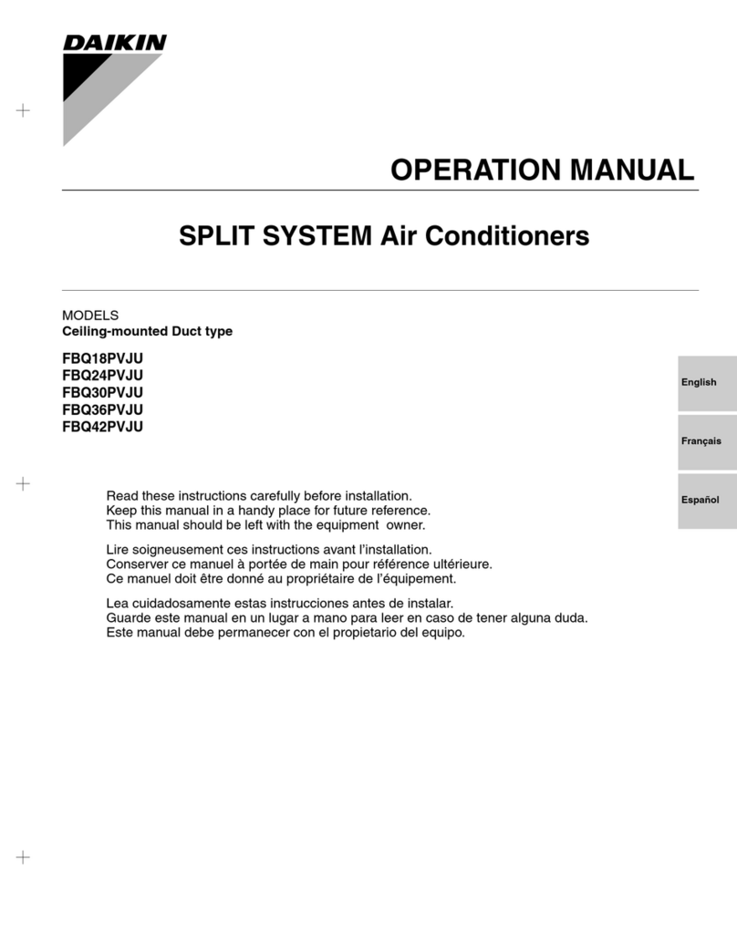 Daikin SkyAir FBQ18PVJU User manual Daikin SkyAir FBQ18PVJU User manual