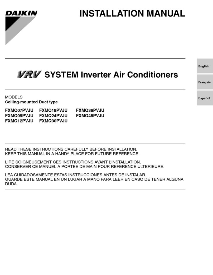 Daikin FXMQ07PVJU User manual Daikin FXMQ07PVJU User manual