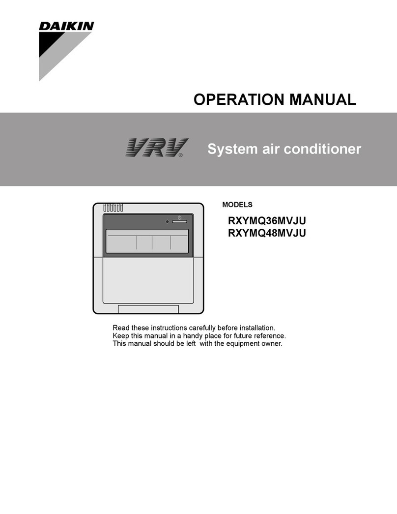 Daikin RXYMQ36MVJU Operation manual
