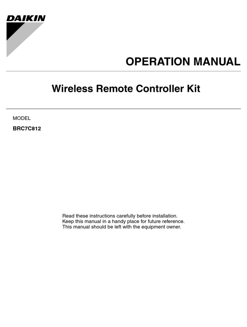 Daikin BRC7C812 Operation manual