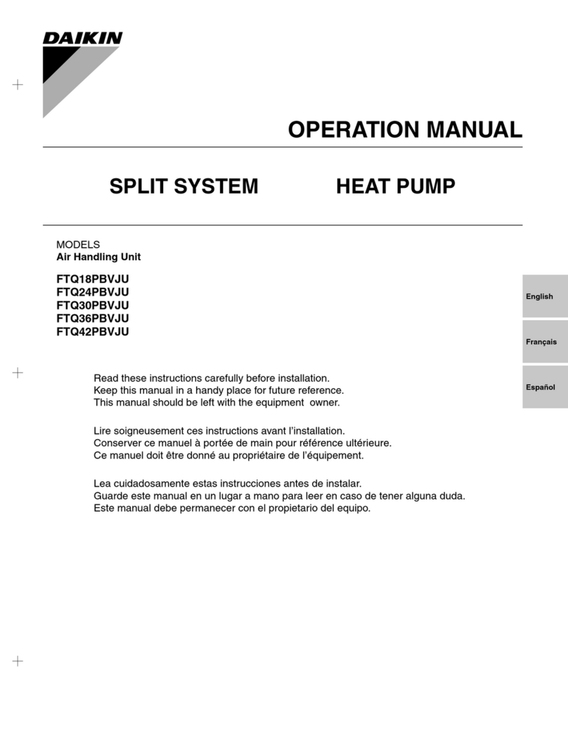 Daikin FTQ18PBVJU Operation manual Daikin FTQ18PBVJU Operation manual