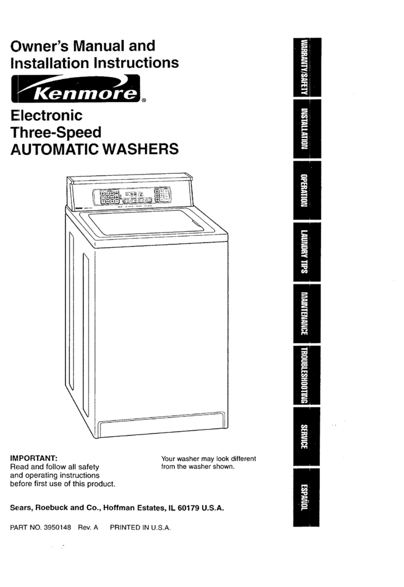 Kenmore Kenmore Electronic Three-Speed Automatic... Operating instructions