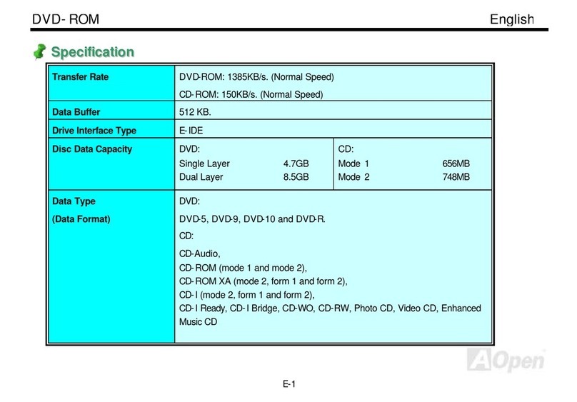 AOpen DVD-ROM 512 KB User manual