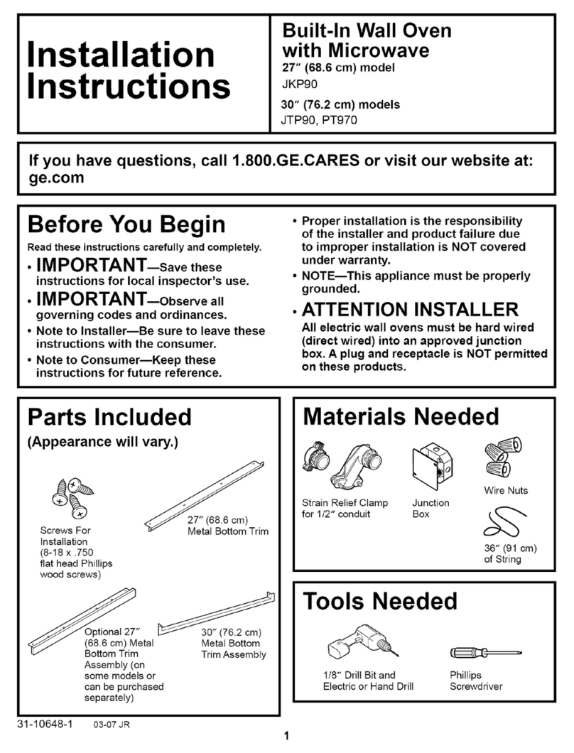 GE JKP90 User manual