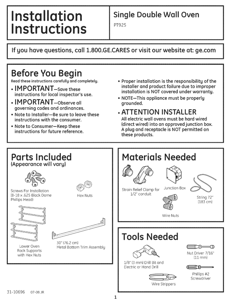 GE Appliances PT925 User manual