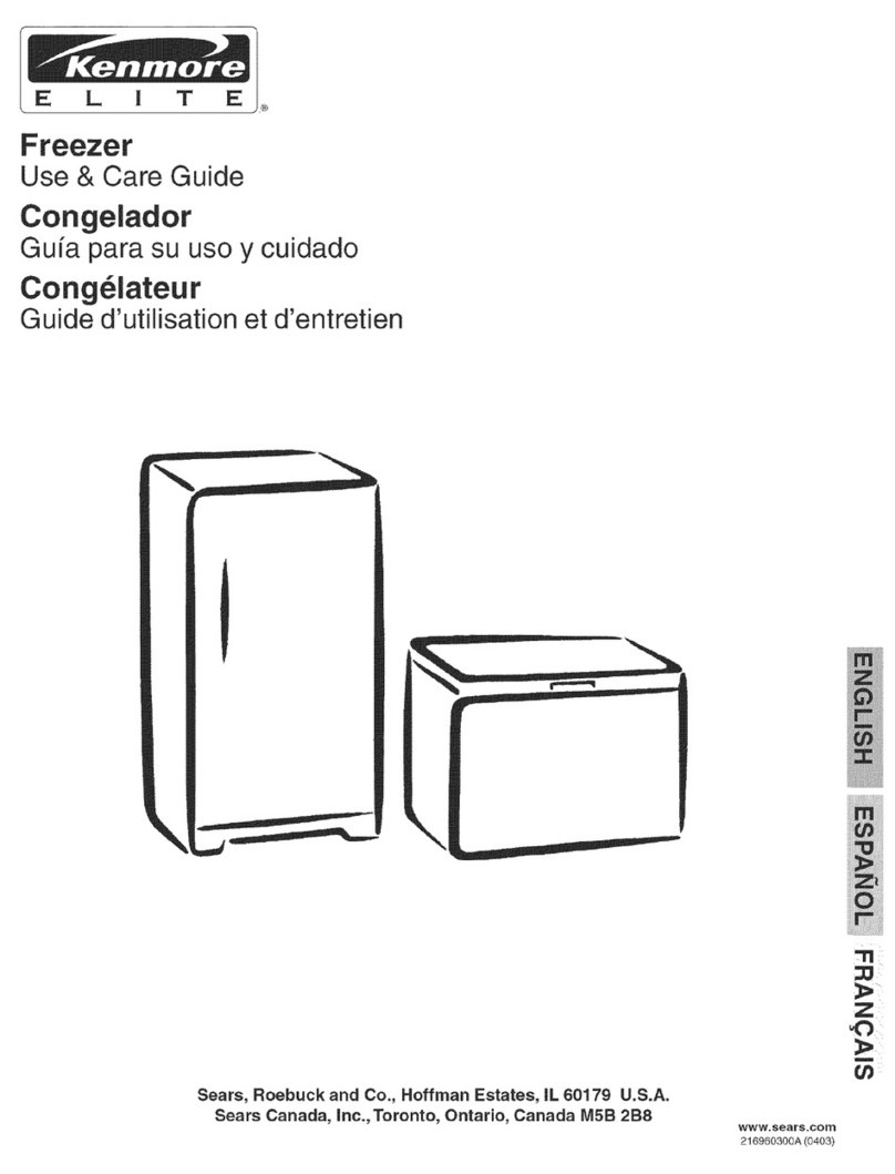 Kenmore Freezer Use and care guide