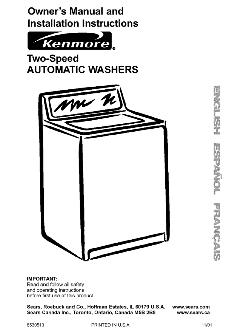 Kenmore Two-speed automatic washers Original instructions