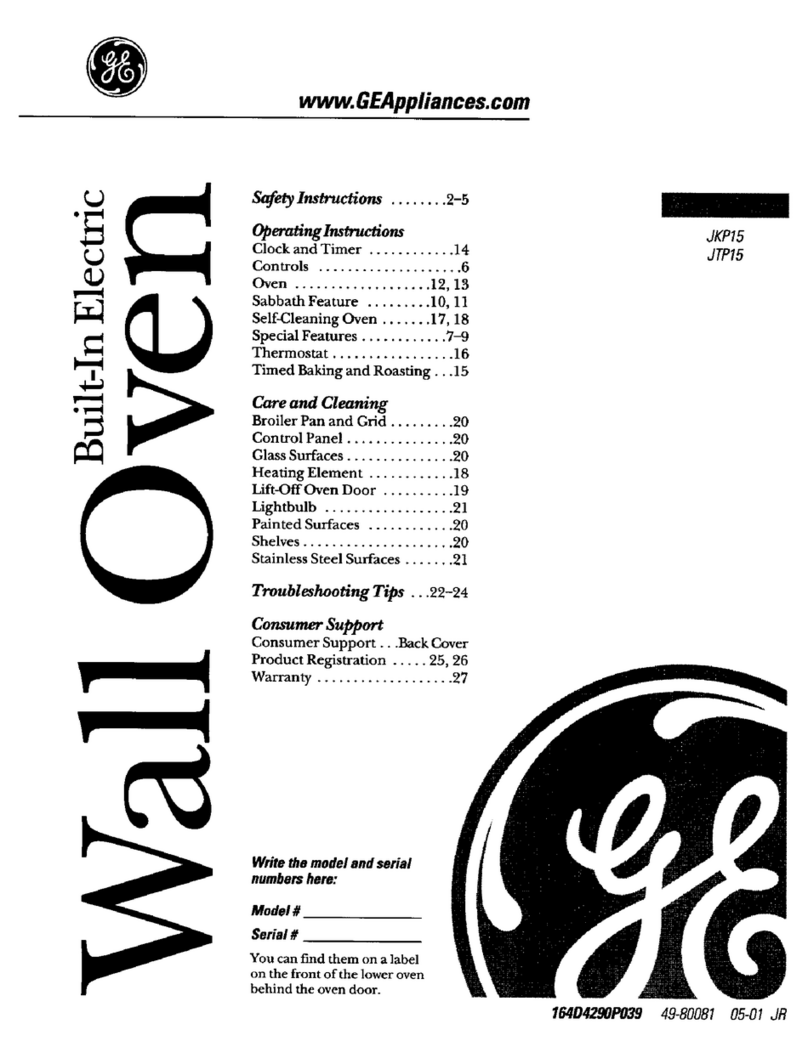GE JKP15 Series User manual GE JKP15 Series User manual